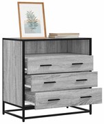 vidaXL Armário de gavetas 70x41x70 cm deriv. madeira cinzento sonoma