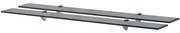 vidaXL Prateleiras flutuantes 2 pcs vidro 100x10 cm 8 mm