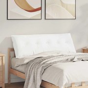 vidaXL Travesseiro para Costas Branco 140 x 19 x 50 cm tecido