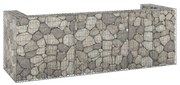 vidaXL Muro gabião p/ caixotes do lixo aço galvanizado 325x100x110 cm