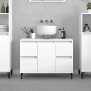 vidaXL Armário de lavatório 80x33x60 cm derivados de madeira branco