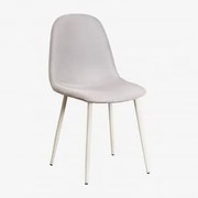 Cadeira De Jantar Glamm Deluxe Beige Creme & Linho Castanho Moka - Sklum
