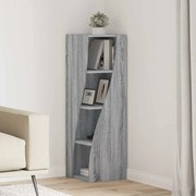 vidaXL Armário de canto Cinza Sonoma 32x32x102cm Madeira processada