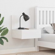 vidaXL Mesa de Cabeceira Montada na Parede Branco 42 x 32.5 x 40 cm