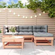 vidaXL 5 pcs conjunto lounge de jardim madeira de douglas maciça