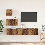 vidaXL Conjunto de móvel de TV 4 pcs Madeira antiga 80 x 30 x 30 cm