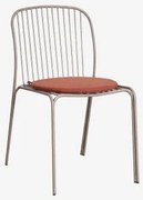 Cadeira De Jantar Em Aço Anerina Moka Brown & Terracota - Sklum