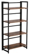Estante industrial com 4 prateleiras, montagem rápida. | VASAGLE | 60.5 x 30.8 x 125 cm | antique|black | LLS88X.