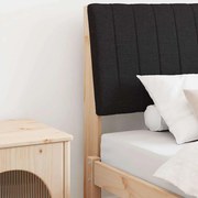 vidaXL Cabeceira estofada Preto 90 cm Madeira de Pinheiro Sólida