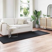 vidaXL Tapete de Pelo Sintético de Coelho Olite Preto 80 x 250 cm