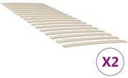vidaXL Substituição de ripas de cama com 34 ripas, 2 peças, 80x200 cm