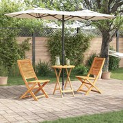 vidaXL Conjunto de Mobiliário Exterior Manual 3 pcs 60 x 60 x 75 cm