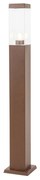 Candeeiro de poste exterior moderno castanho ferrugem 80 cm - Malios Moderno