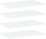 vidaXL Prateleiras para estante 4 pcs 80x50x1,5cm contraplacado branco