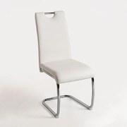 Conjunto de 2 Cadeiras Halley Cantilever em Couro Artificial Branco -