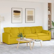 vidaXL Sofá modular com almofadas amarelo