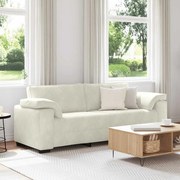 vidaXL Sofá de 3 lugares 178 cm veludo cor creme
