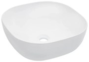 vidaXL Lavatório 42,5x42,5x14,5 cm cerâmica branco