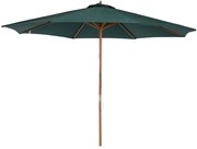 Chapéu de Sol Ø300x250cm Chapéu de Sol com Mastro de Madeira com 8 Has