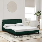 vidaXL Estrutura de cama sem colchão Hanko 160x200 cm veludo verde-escuro