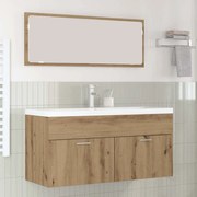 vidaXL Armário de Banheiro Carvalho Artesanal 100 x 38,5 x 46 cm