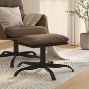 vidaXL Apoio de pés 60x60x36 cm tecido/couro artificial castanho
