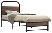 vidaXL Estrutura cama s/ colchão derivados madeira carvalho castanho