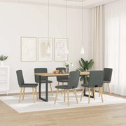 vidaXL Cadeiras de jantar 6 pcs tecido cinzento-escuro