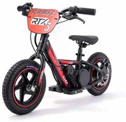 Bicicleta eléctrica para crianças RIRIBIKE RTX3 24V (12"), Batería de litio, Motor de 100W, Travão de disco vermelha