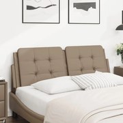vidaXL Almofadão de cabeceira 140 cm couro artificial cappuccino