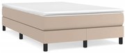 vidaXL Cama boxspring c/ colchão 120x190cm couro artificial cappuccino