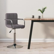 vidaXL Banco de bar tecido cinzento-acastanhado