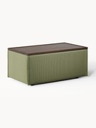 Pufe em bombazina com arrumação Lennon