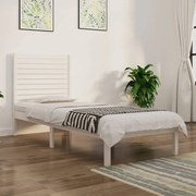 vidaXL Estrutura cama pequena solteiro 75x190 cm madeira maciça branco