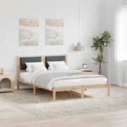 vidaXL Estrutura da Cama com cabeceira Cinza Escuro 160 x 200 cm