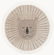 Tapete redondo para crianças com franjas e relevo Momo