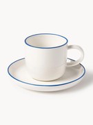 Chávenas de café expresso em porcelana Facile, com pires, conjunto de 2