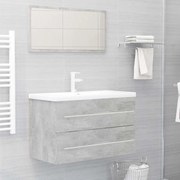 vidaXL 2 pcs conj. móveis casa de banho contraplacado cinzento cimento