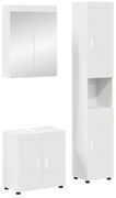 vidaXL Conjunto de Móveis para Banheiro com prateleira TULUM Branco