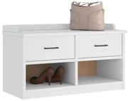 vidaXL Banco de entrada SANDNES Branco 87x40x50 cm pinho maciço