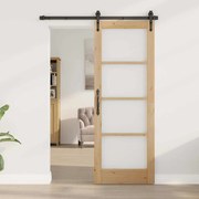 vidaXL Porta Interior com Vidro "ORKDAL" 73,5x198,5x4 cm Madeira de Pinho Sólido