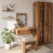 vidaXL Mesa de vestir Castanho 60 x 40 x 70 cm Madeira processada