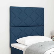 vidaXL Cabeceira Design de Blocos de Diamante Azul 80 cm em Tecido