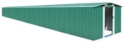 vidaXL Abrigo de jardim 257x990x181 cm aço galvanizado verde