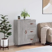 vidaXL Aparador 69,5x34x90 cm derivados de madeira cinzento sonoma