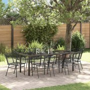vidaXL Conjunto de Jantar de Jardim 9 Peças Preto em Rattan Sintético