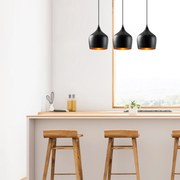 Candeeiro de Teto Dodo – Preto – 72 x 22 cm