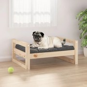 vidaXL Cama para cães 65,5x50,5x28 cm madeira de pinho maciça