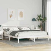 vidaXL Estrutura da Cama Branco 180 x 200 cm Madeira de pinho maciça