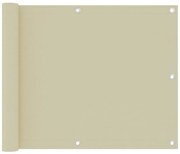 vidaXL Tela de varanda 75x500 cm tecido Oxford creme